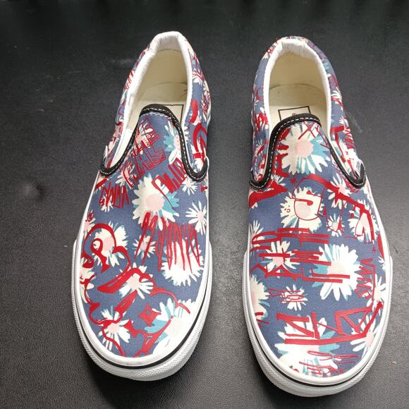 Vans Classic Slip On Floral Sneakers Unisex Men Women - Picture 2 of 8